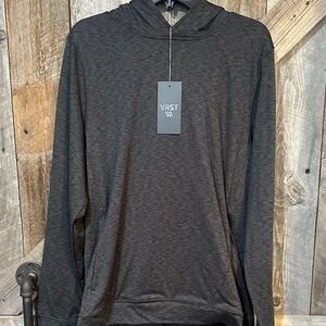 VRST Men's Charcoal Lightweight Hooded Sweatshirt
